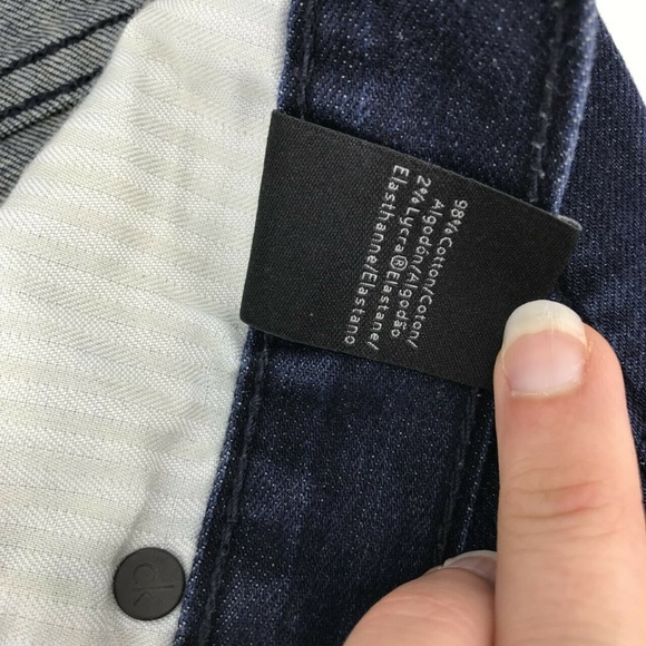 Calvin Klein Denim Jean Bermuda Shorts Sz 28 Dark